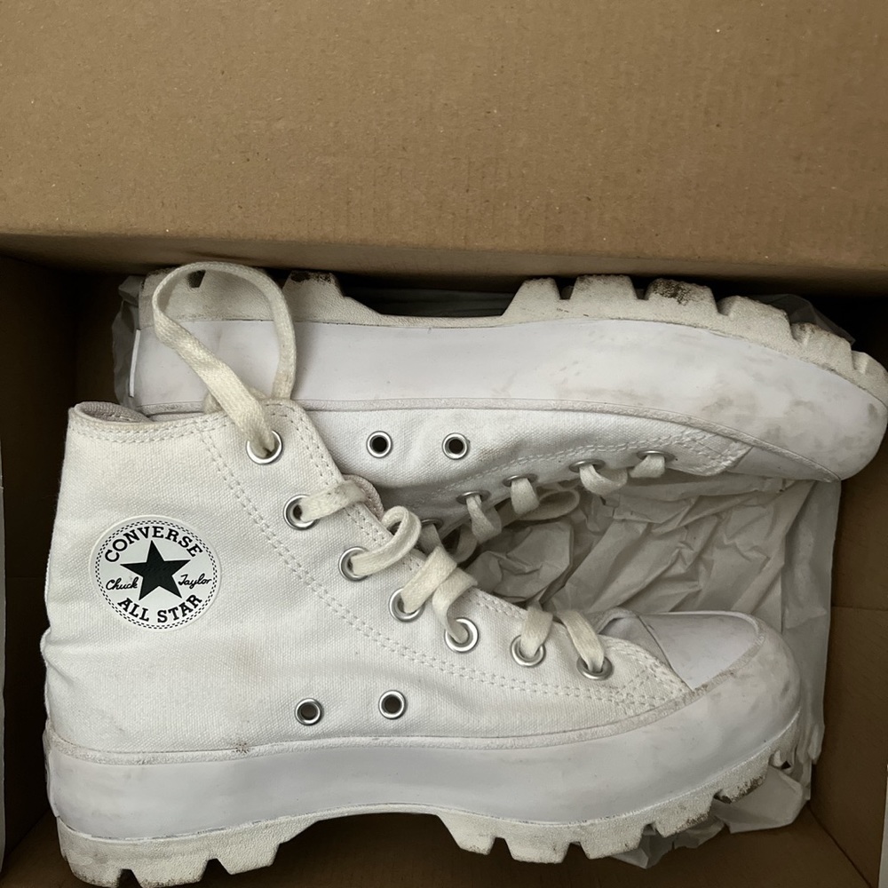 Converse white boots